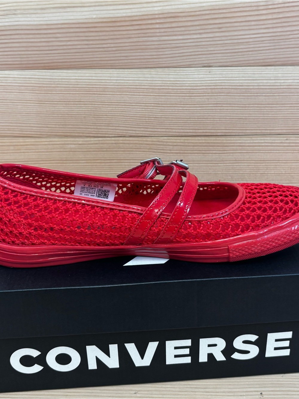 Converse Chuck Taylor All Star Dainty Mary Jane Knit Red A16568C CTAS Woman’s 9 - Picture 2 of 6